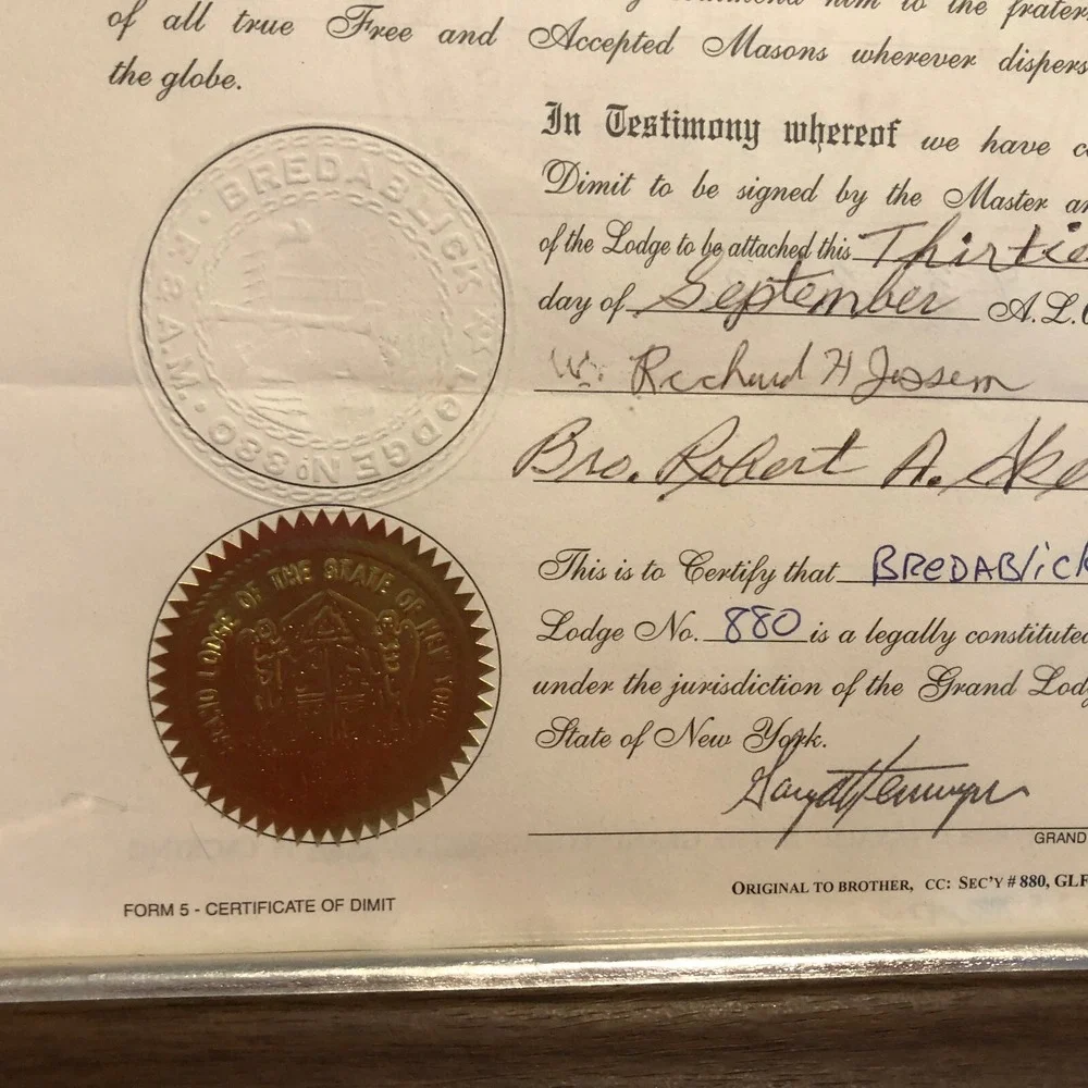 N/A lot certificates